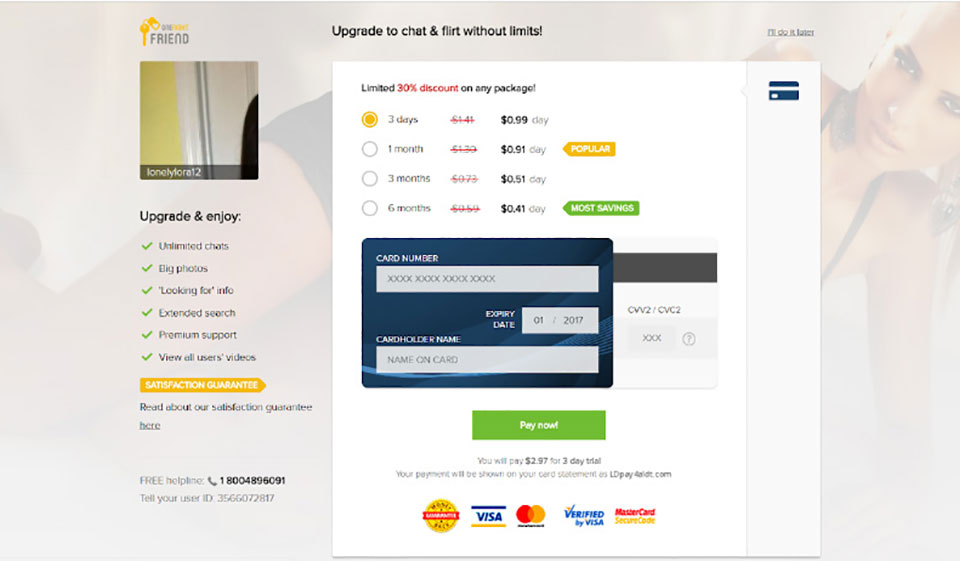 Interface OneNightFriend